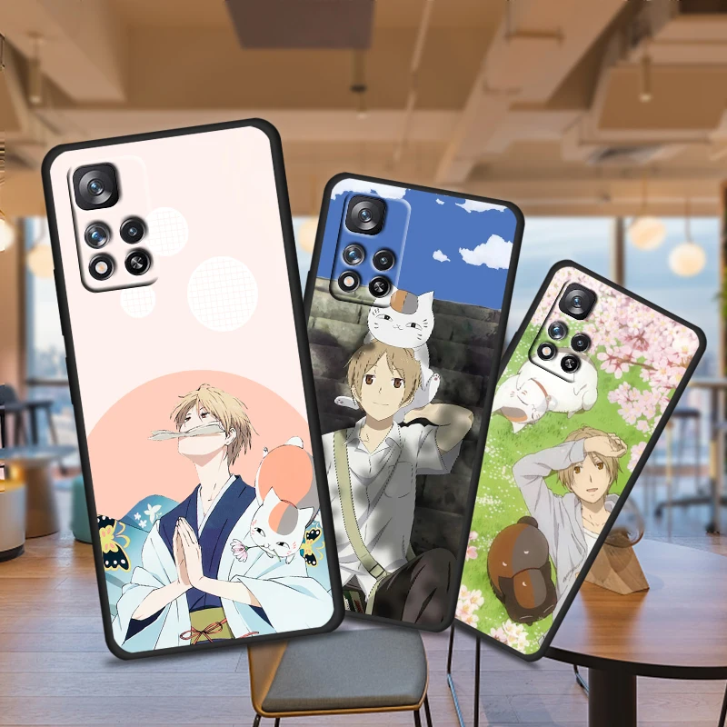 

Natsume's Book of Friends for Xiaomi Redmi Note 11 10S 10T 9T 9S 8T 7S 6 5A 4X Pro Max 5G 2021 Soft Black Phone Case Cover