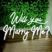 OHANEE Will You Marry Me Neon Sign Wedding Decor Led Neon Sign Light Party Engagement Party Bar Pub Club Wall Hanging Decoration