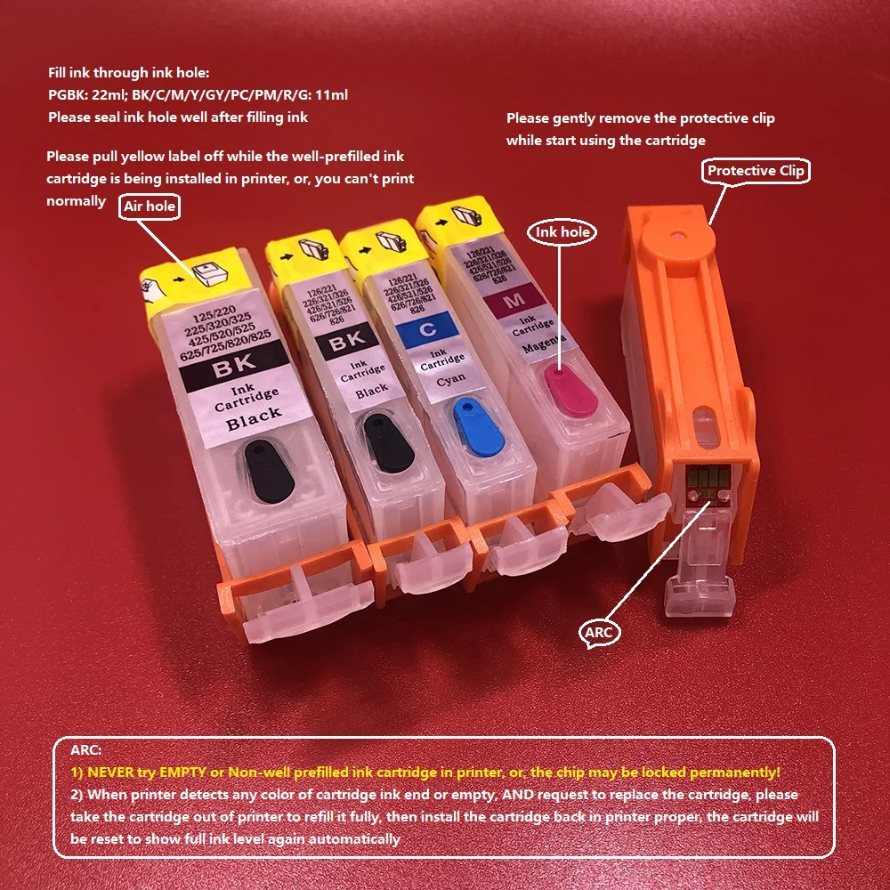Картридж для принтера Canon PIXMA IP4850 IP4950 MG5150 MG5250 MG5350 MG6150 MG8150 MX884 MX885