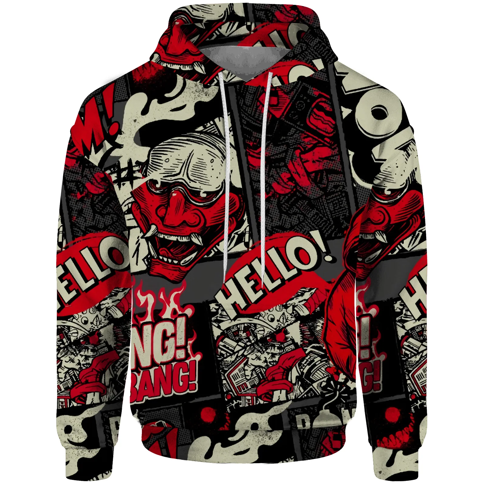 Удобные новые толстовки и свитшоты модная одежда с аниме принтом крутая Мужская