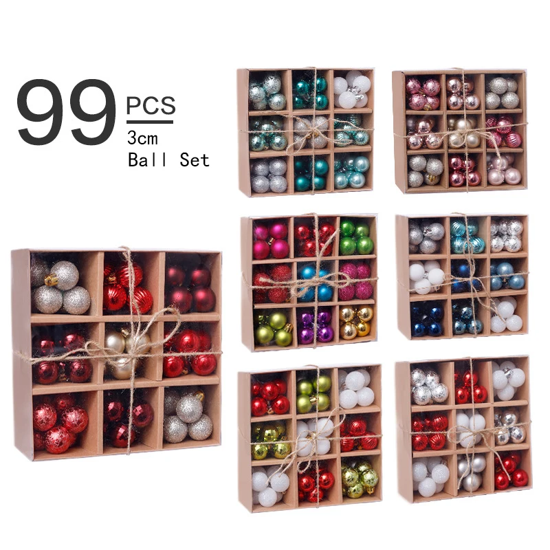 

99 шт., новогодние подвесные шары в виде дерева