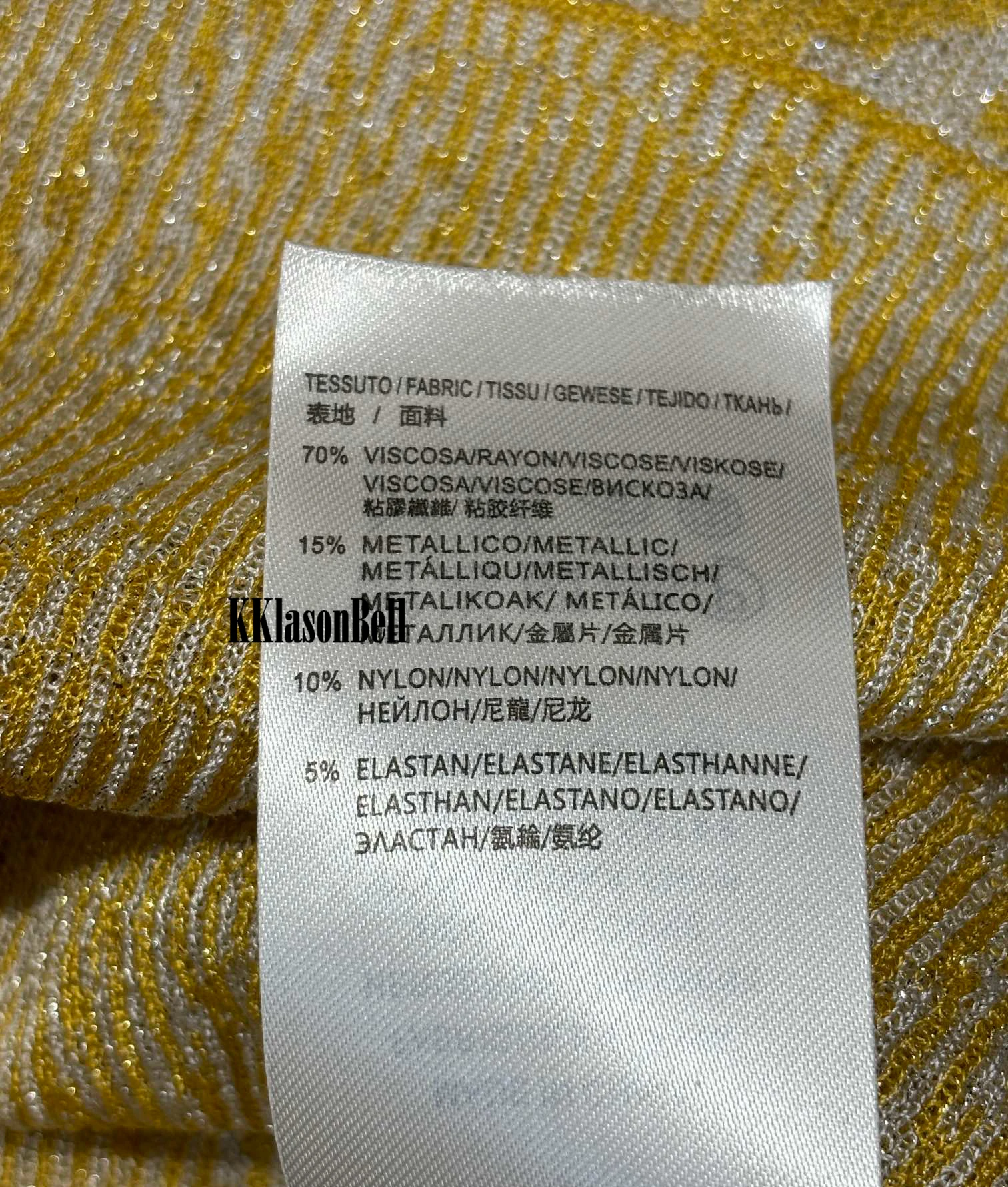 1 22 KKlasonBell модное тонкое желтое жаккардовое платье миди для женщин 2024 Новинка