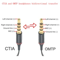 10pcs 3 5mm male to female audio adapter ctia to omtp headphone earphone jack converter