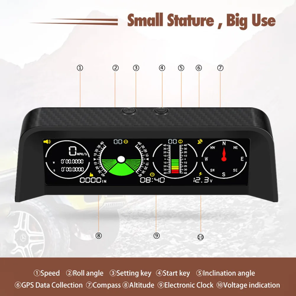 

Durable Hot Sale Newest Reliable HUD X90 O.5V Digital GPS Inclinometer MPH KM/h Speedometer X90 -40℃ +40℃ 2.4GHz