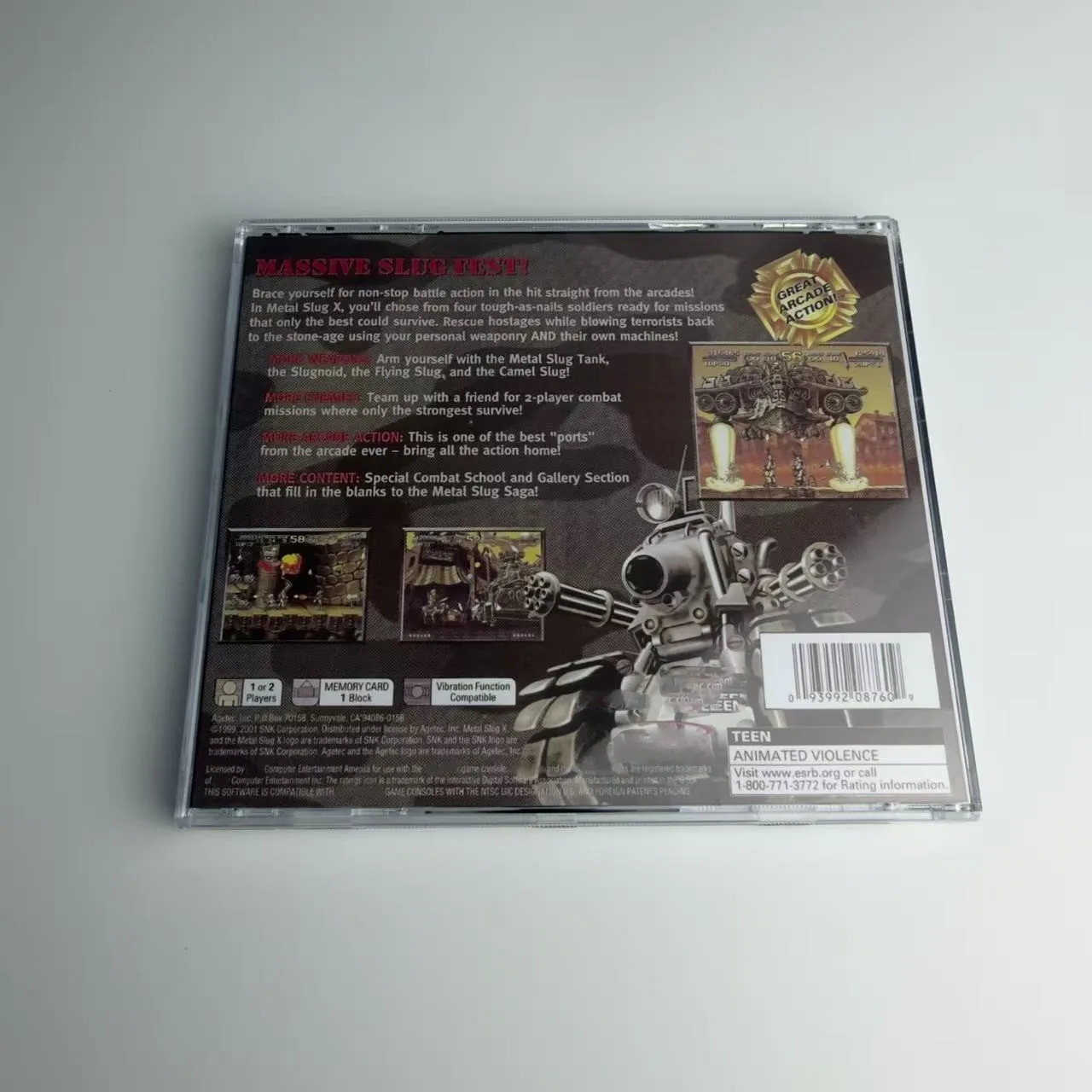 Фото Высококачественный репродукционный диск для PS1: Metal Slug X (версия для США с вибрацией, без инструкции) №2