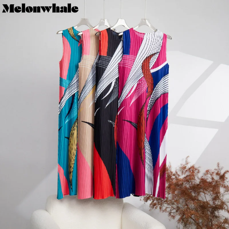 

Платье женское Плиссированное с круглым вырезом, без рукавов