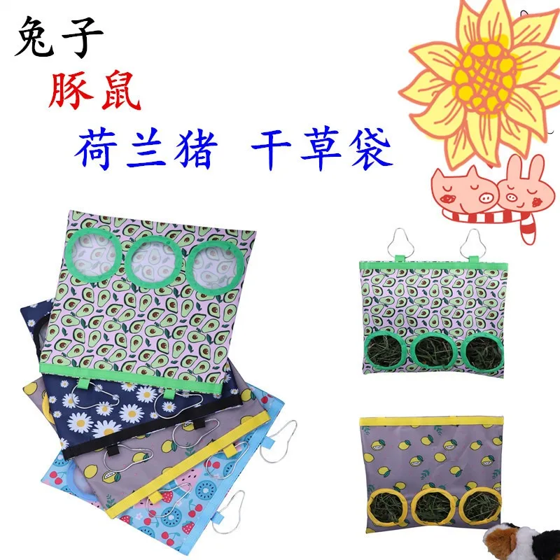 Подвесная сумка для сена с 2/3 отверстиями кролика морских свинок кормушка мелких