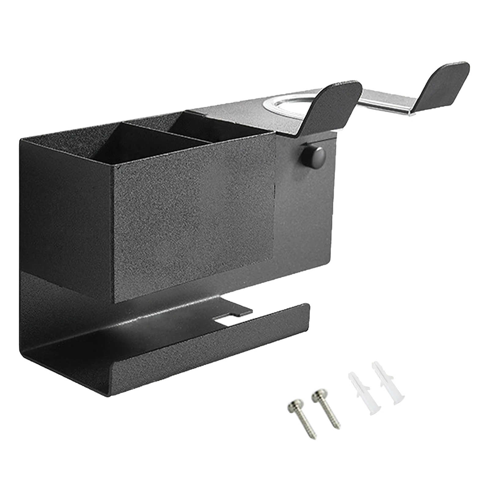 

Универсальный домашний держатель для фена, Многофункциональный прочный алюминиевый настенный держатель с несколькими отделениями для спа...