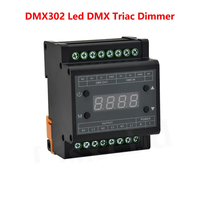 DMX302 Led DMX Triac диммер высокого напряжения AC90V-240V 50 Гц/60 Гц Выход 3 канала 1A/CH