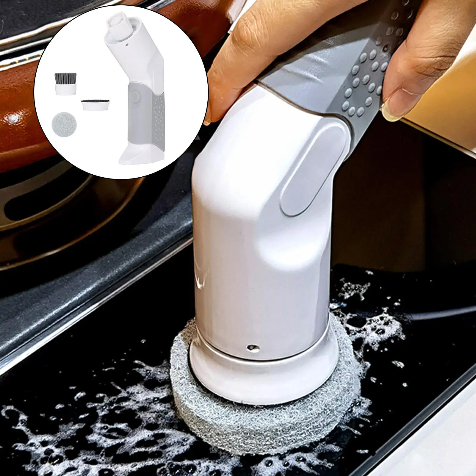 

Household Electric Cleaning Brush Window Cleaning Brush Bathroom Scrubber Dishwashing Brush for Household, Window, Kitchen, Car