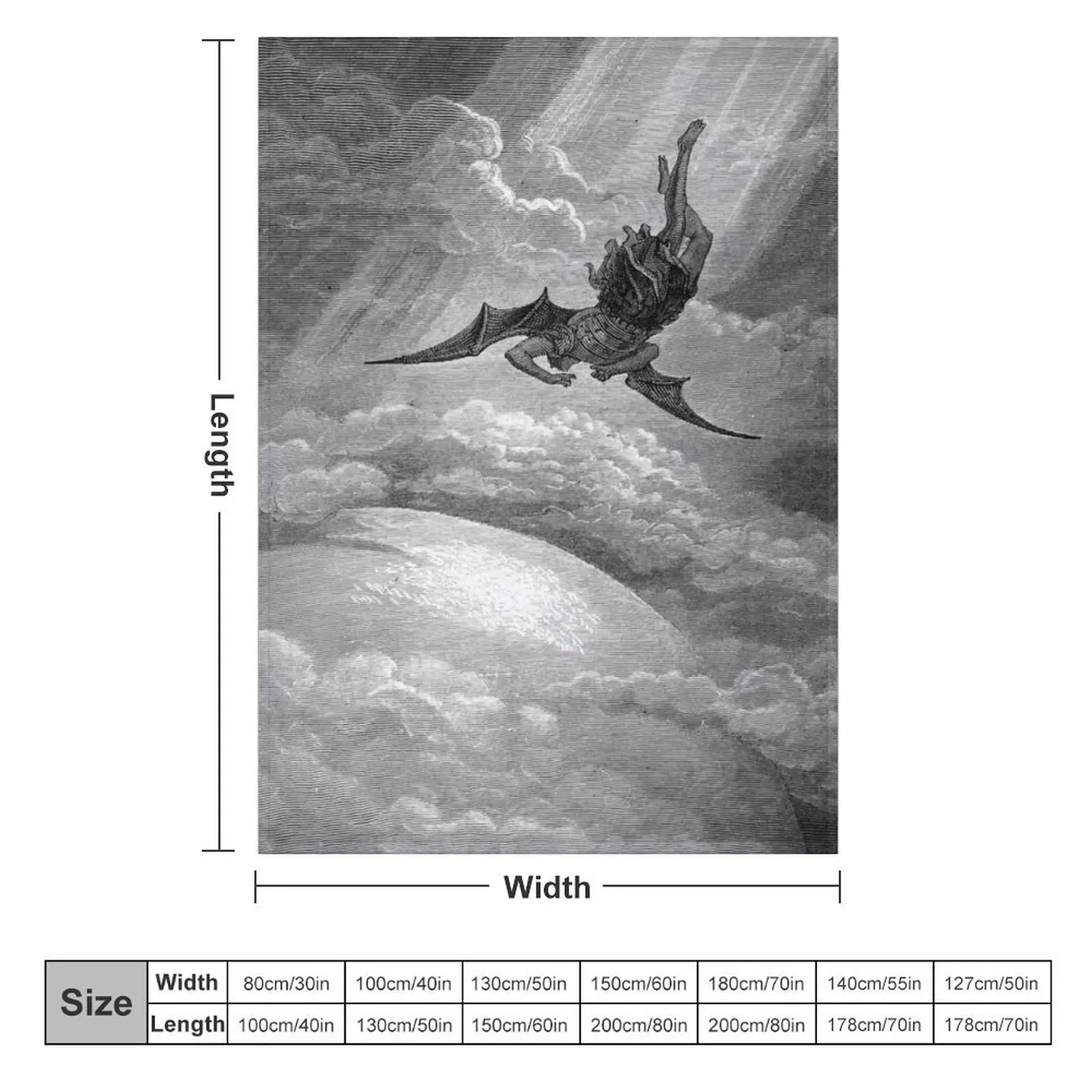 Улучшенное высокое разрешение Густава золотистого осени сатаны 1866 одеяло в