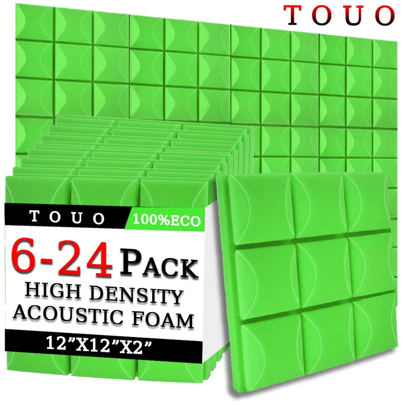 Акустическая пена TOUO 6/12/24 шт. поглощающий звукоизоляционный материал студийная
