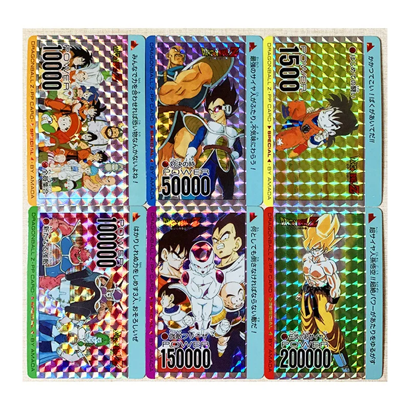 

6pcs/set Dragon Ball Z GT Refraction Process Super Saiyan Heroes Battle Card Ultra Instinct Goku Vegeta Game Collection Cards