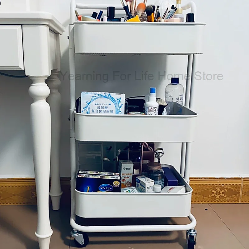 Металлическая тележка для хранения черного салона еды педикюра спа-машины Carrello