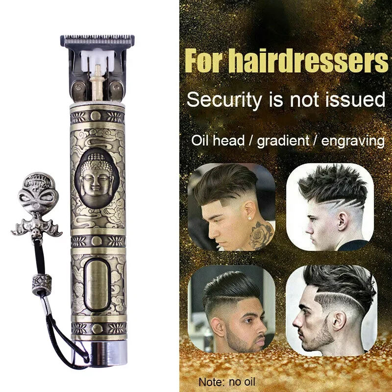 

Триммер для волос NEW2023, аккумуляторная машинка для стрижки волос с USB, мужской триммер с Т-образными лезвиями, 0 мм