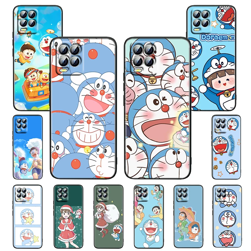 

Japanese Anime Doraemon For OPPO Realme GT Neo Master Edition 9i 8 7 Pro C21S Narzo 30 Soft Silicone Black Phone Case Capa Cover