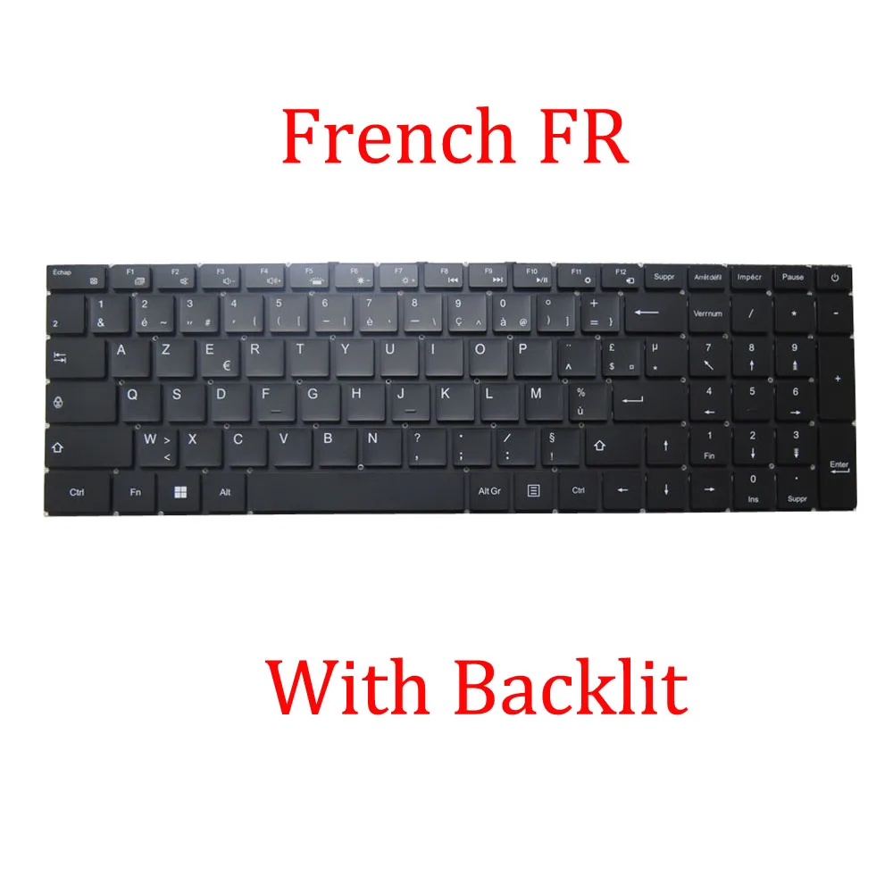 Клавиатура US RU FR с подсветкой для ACD 15T ( AH15TI2586WB) Черный Розовое Золото Английский