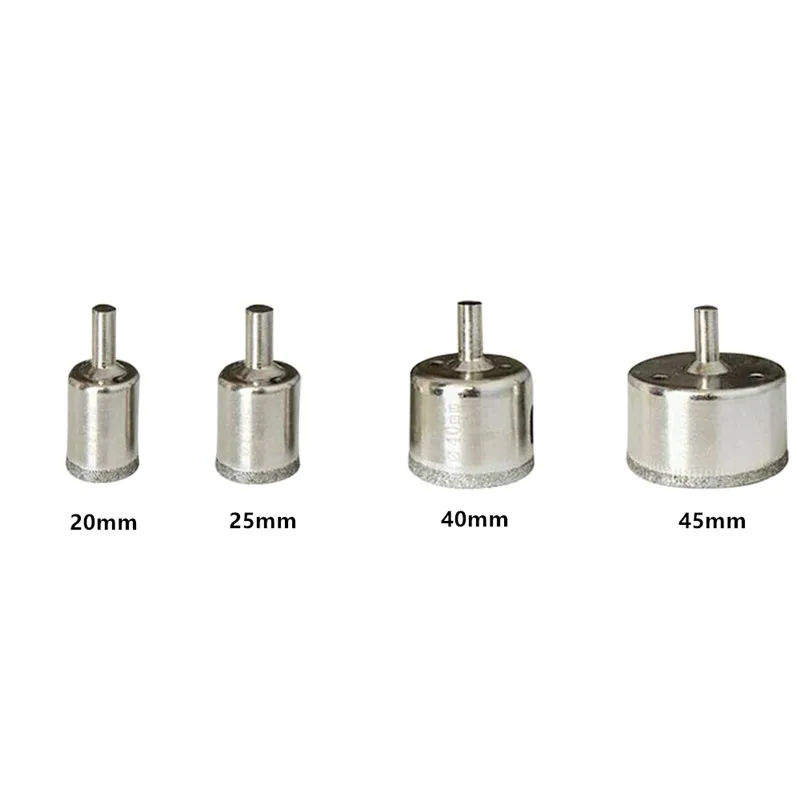 

4pcs Diamond Coated Hss Drill Bit Set Tile Marble Glass Ceramic Hole Saw Drilling Bits For Power Tools 20mm-45mm Tool Accessorie