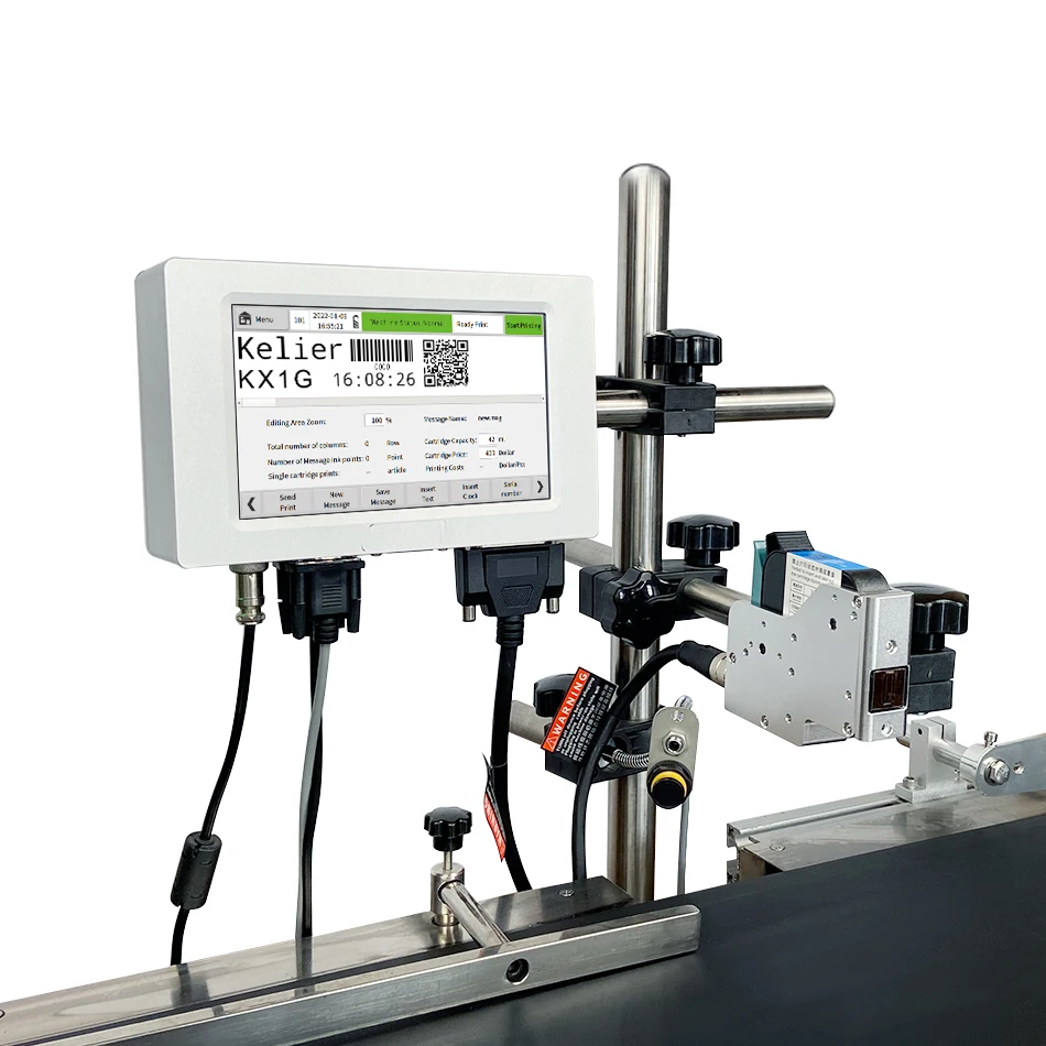 

Kelier 2022 new online expiry date stamping glass wood printing coding machine