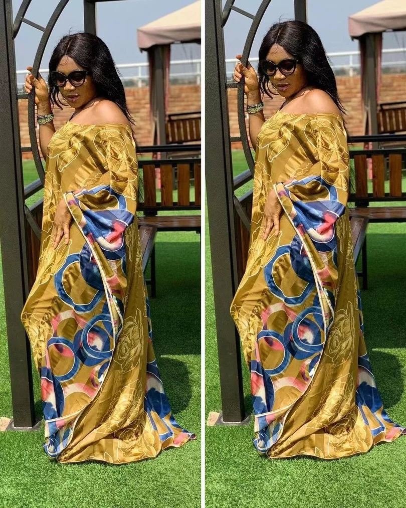 

Африканские платья для женщин, Осеннее Африканское женское платье из полиэстера с длинным рукавом и круглым вырезом, длинное платье, африка...