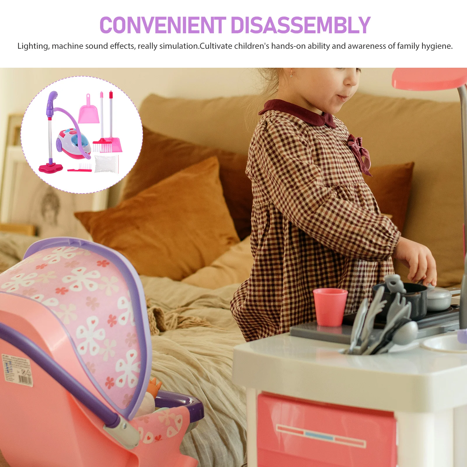Игрушки для малышей Пылесос Игрушка Бытовая пластиковая ролевая детская игрушка