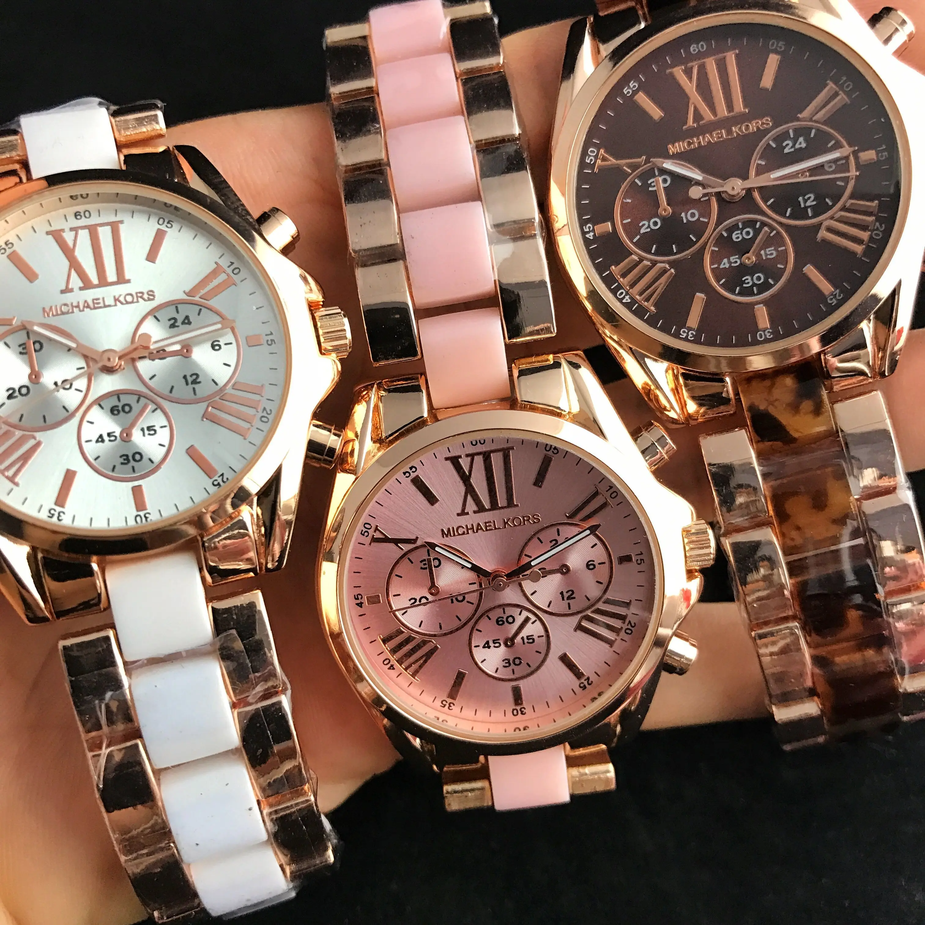 Фото Женские модные часы Michael Kors, кварцевые часы в деловом стиле из сплава, роскошный дизайн, многофункциональный хронограф, элегантный подарок для женщин №2