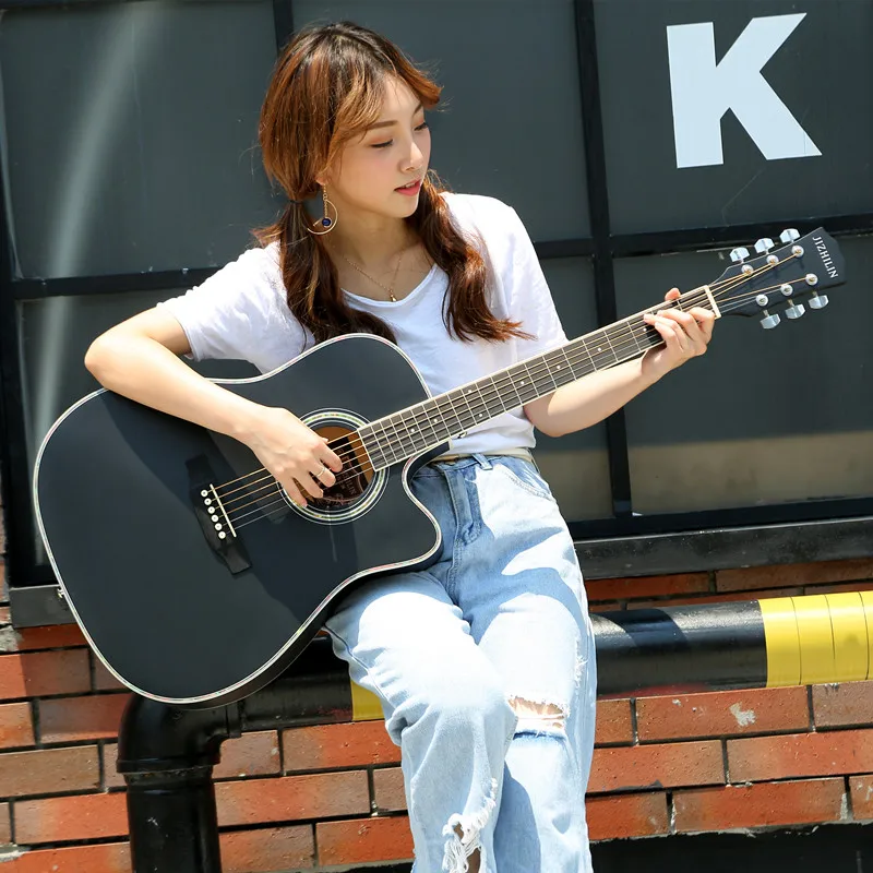 

Jazz Acoustic Guitar Left Handed Travel 6 String Classic Left Handed Guitar Neck Baritone Practice Guitarra Acustica Guitars