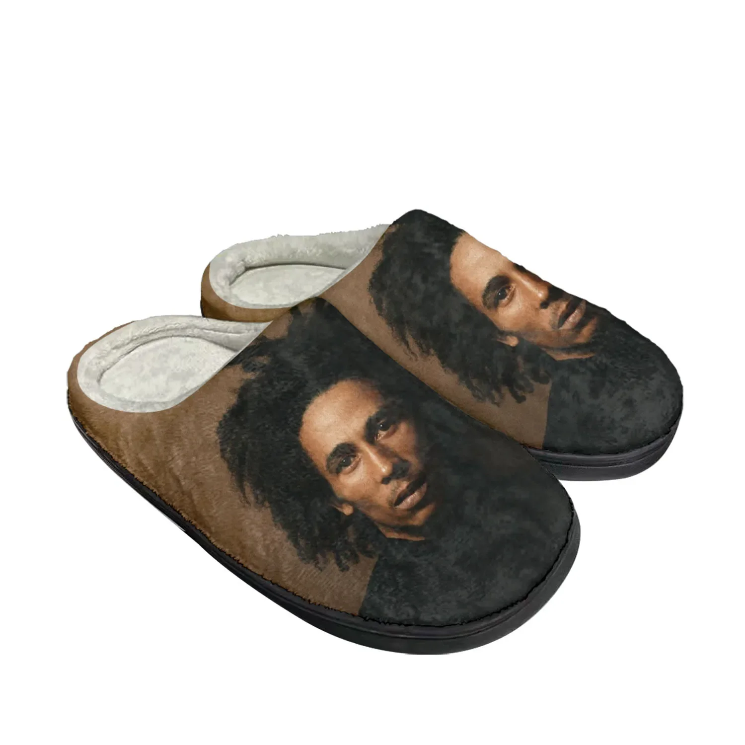 Домашние хлопковые тапочки Reggae рок музыка звезда Боб Марли под заказ мужские и