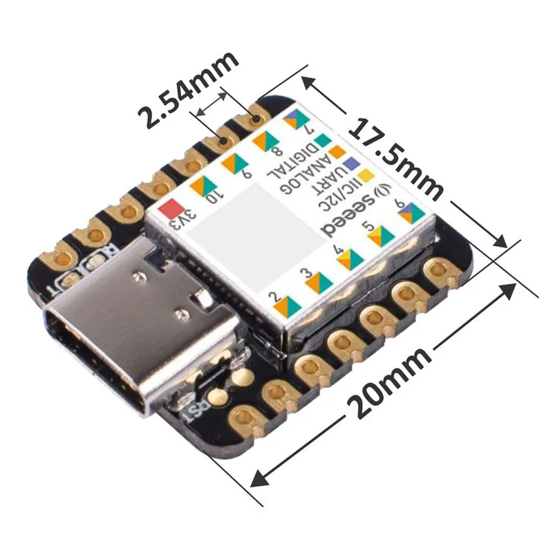 Микроконтроллер Seeeduino XIAO SAMD21 Cortex M0 + Nano 48 МГц, инструмент для разработки системы Arduino IDE/IOT