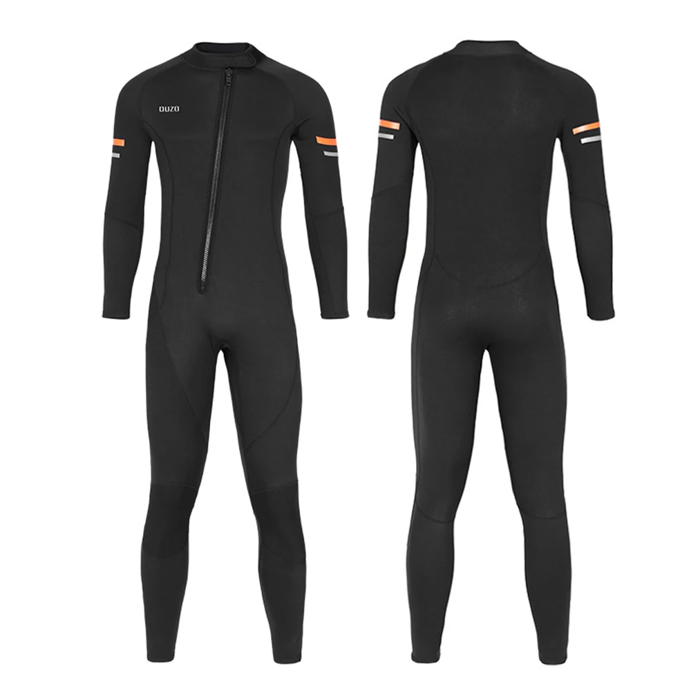 1.5mm Wetsuits for Men 2022 Winter Swimsuit Diving Suit Men's One-piece Thickened Warmth Black Solid Snorkeling Surfing Suit