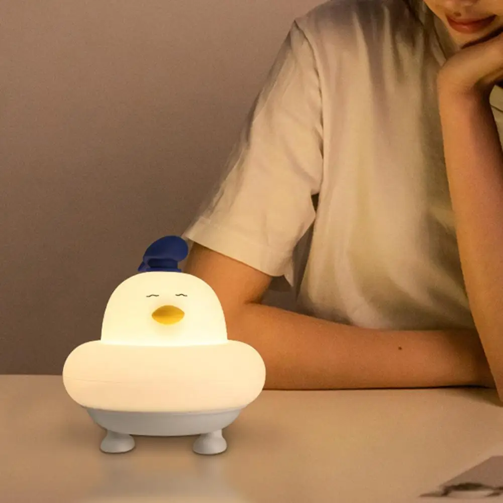 

Rechargeable Attractive Enhance Atmosphere Cartoon Chick LED Night Light Desktop Ornament Desktop Lamp for Household