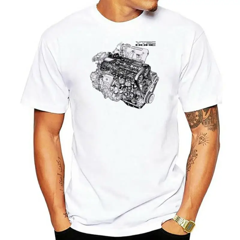 2022 New Short Sleeve Casual Vtec Engine Shirt Hon Dohc Racing Sale 100 % Cotton T