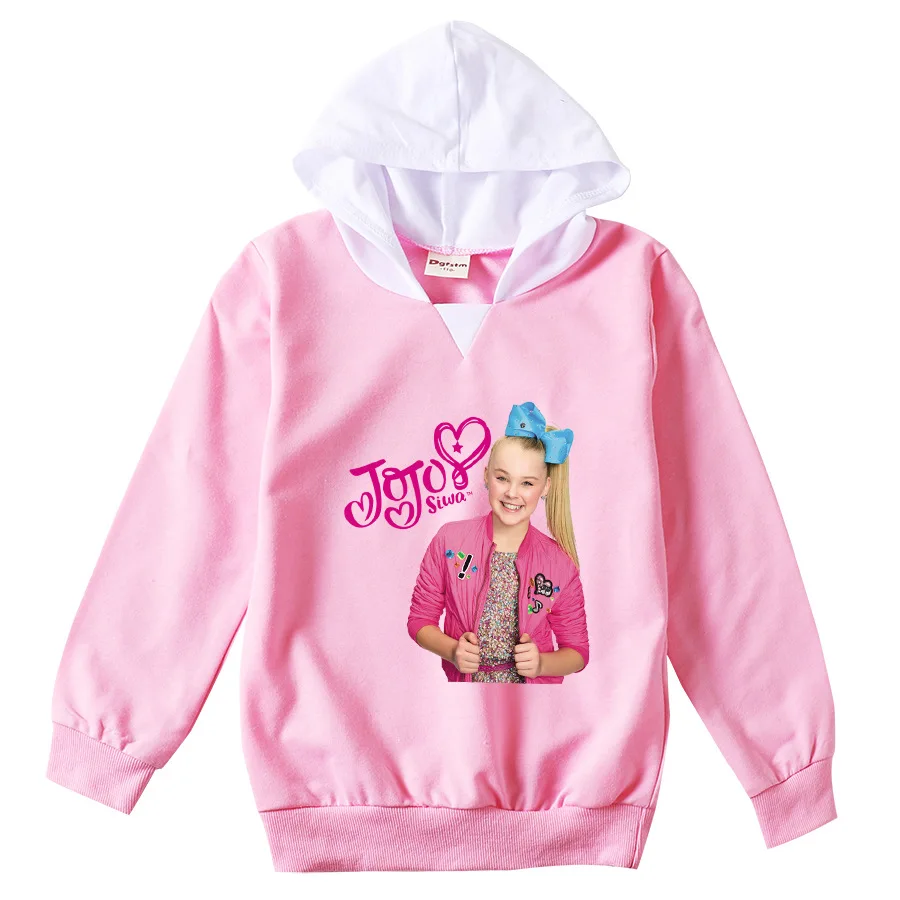 

3D одежда JOJO Siwa, модные детские толстовки с мультяшным рисунком, свитер с капюшоном для маленьких мальчиков, свитшот для маленьких девочек, детская повседневная верхняя одежда