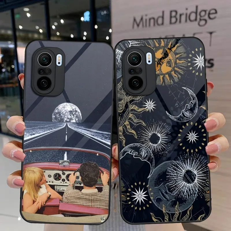 

Sky Space Planet Moon Stars Phone Case For Xiaomi 13 10 10T 11T 11i Redmi Note 11 8 9 11S Pro Poco M4 F3 X3 Glass Back Cover