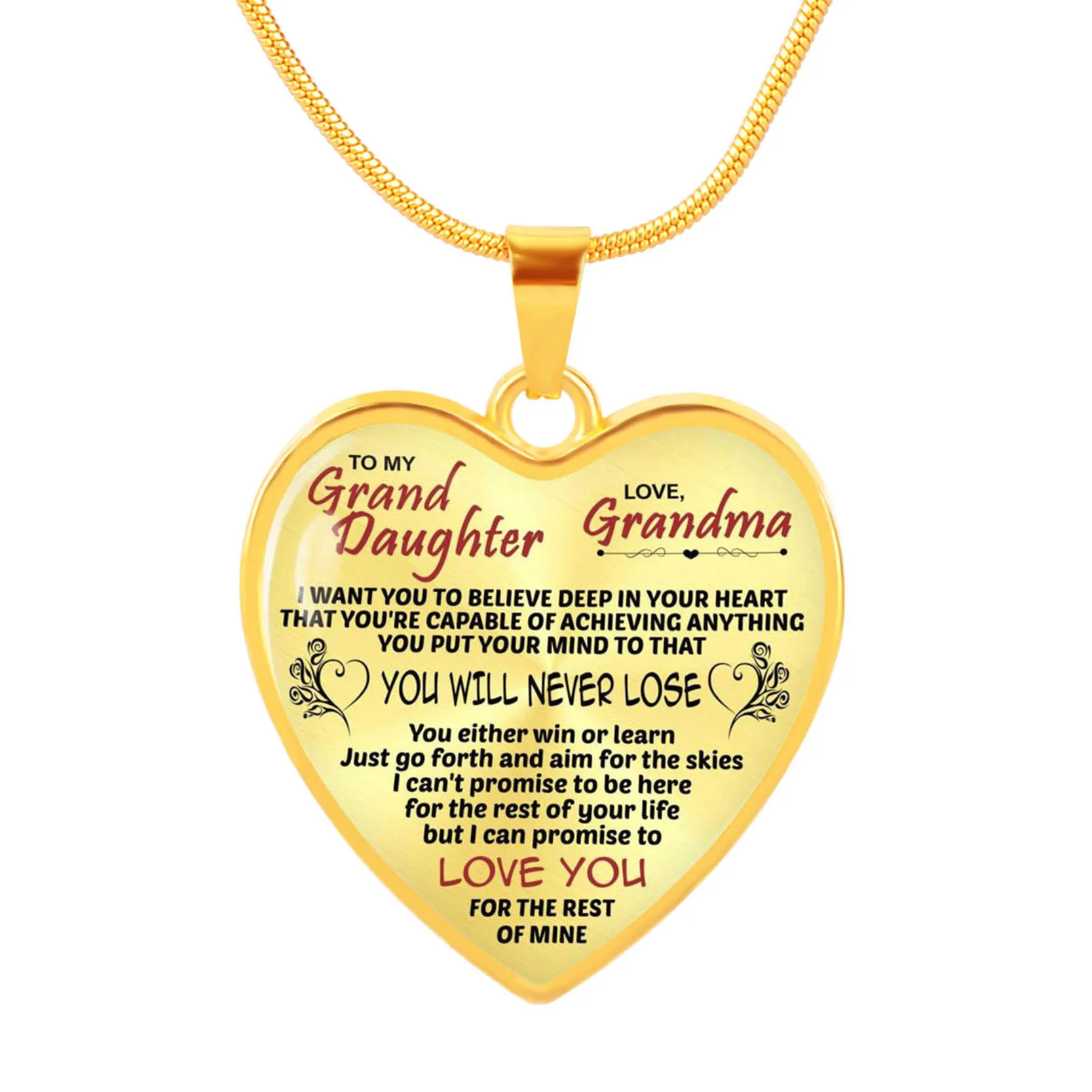 Кулон в виде сердца ожерелье с надписью для моей дочери кулон ювелирное изделие