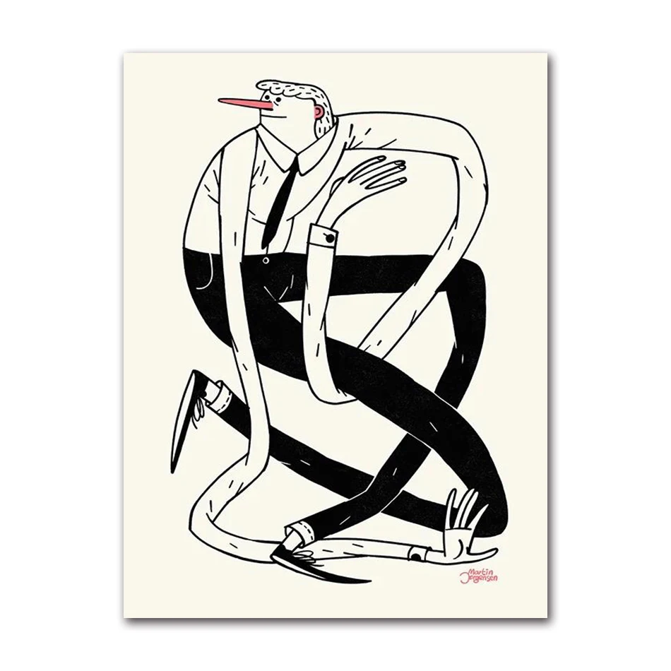 AliPaint классический черно-белый плакат на холсте