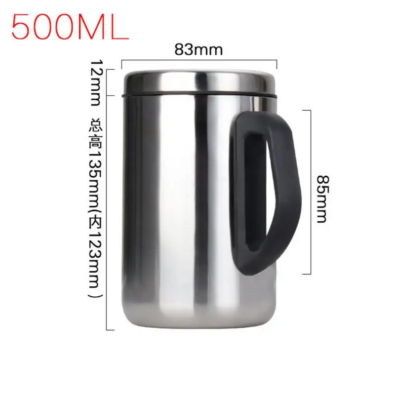 

Business Style Coffee Wine Mug Stainless Steel 500ml Coffee Tea Cups Portable Car Vacuum Flasks Wholesale Water Bottle