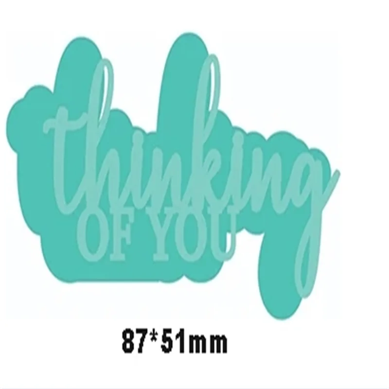 

Thanking Of You Cutting Text Dies Decoration For Scrapbooking Embossing Paper Puncher Craft Supplies Stencils 2022 New No Stamps