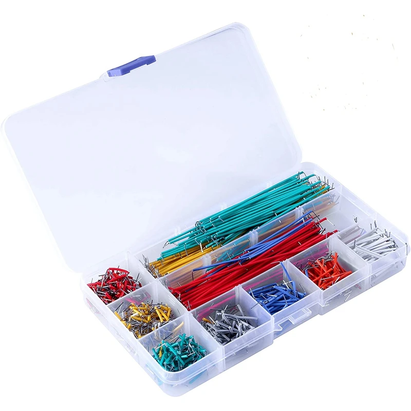 

840 Pcs Preformed Breadboard Jumper Wire Kit,14 Lengths Assorted Jumper Wire For Breadboard Prototyping Solder Circuits