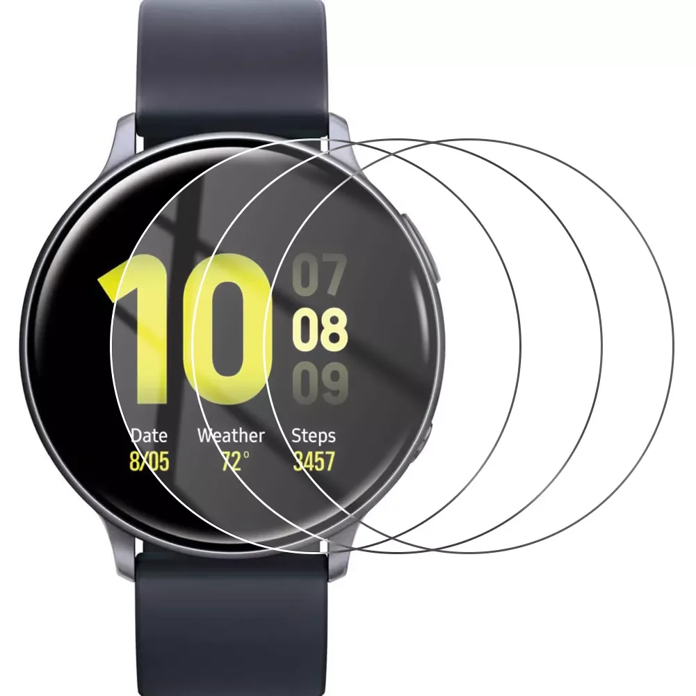 

1/2/3 шт., защита экрана часов для Samsung Galaxy Watch Active 2, 40 мм, 44 мм, полное покрытие, изогнутые края, защита от царапин
