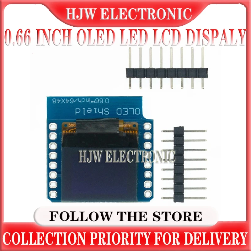 ЖК-дисплей с OLED-экраном 0 66 дюйма совместимый WEMOS D1 MINI ESP32 64X48 дисплей oled-модуль IIC I2C