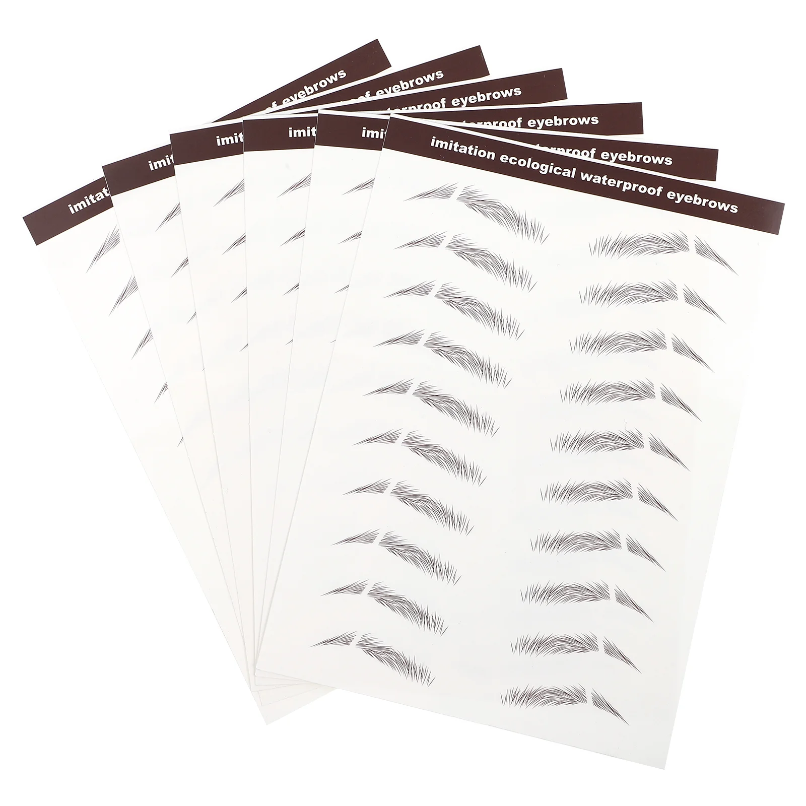 

6 Pcs Eyebrow Stickers Water Transfer Paper Tool Le Vite Waterproof Tattoos Tatoo