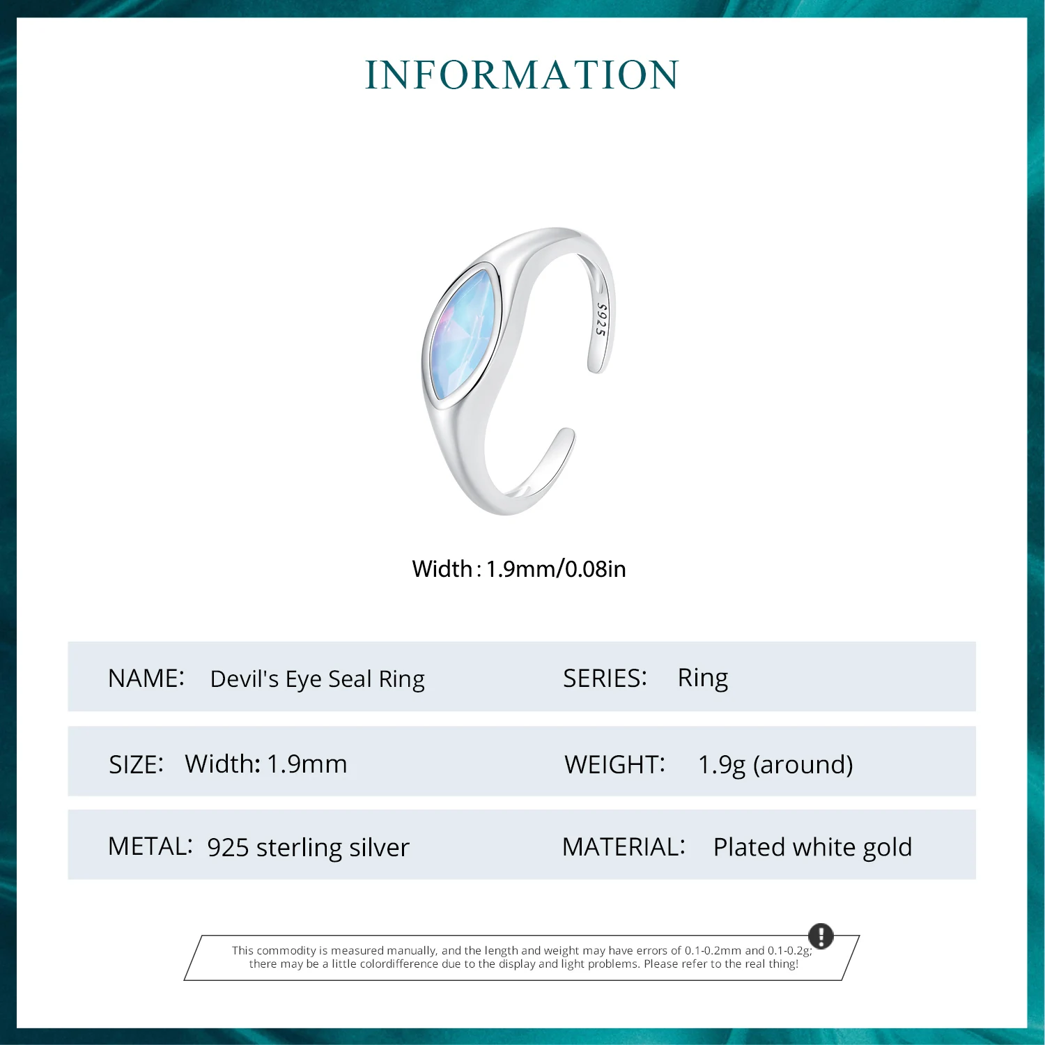 WOSTU Оригинальное кольцо из стерлингового серебра 925 пробы с застежкой на глаза