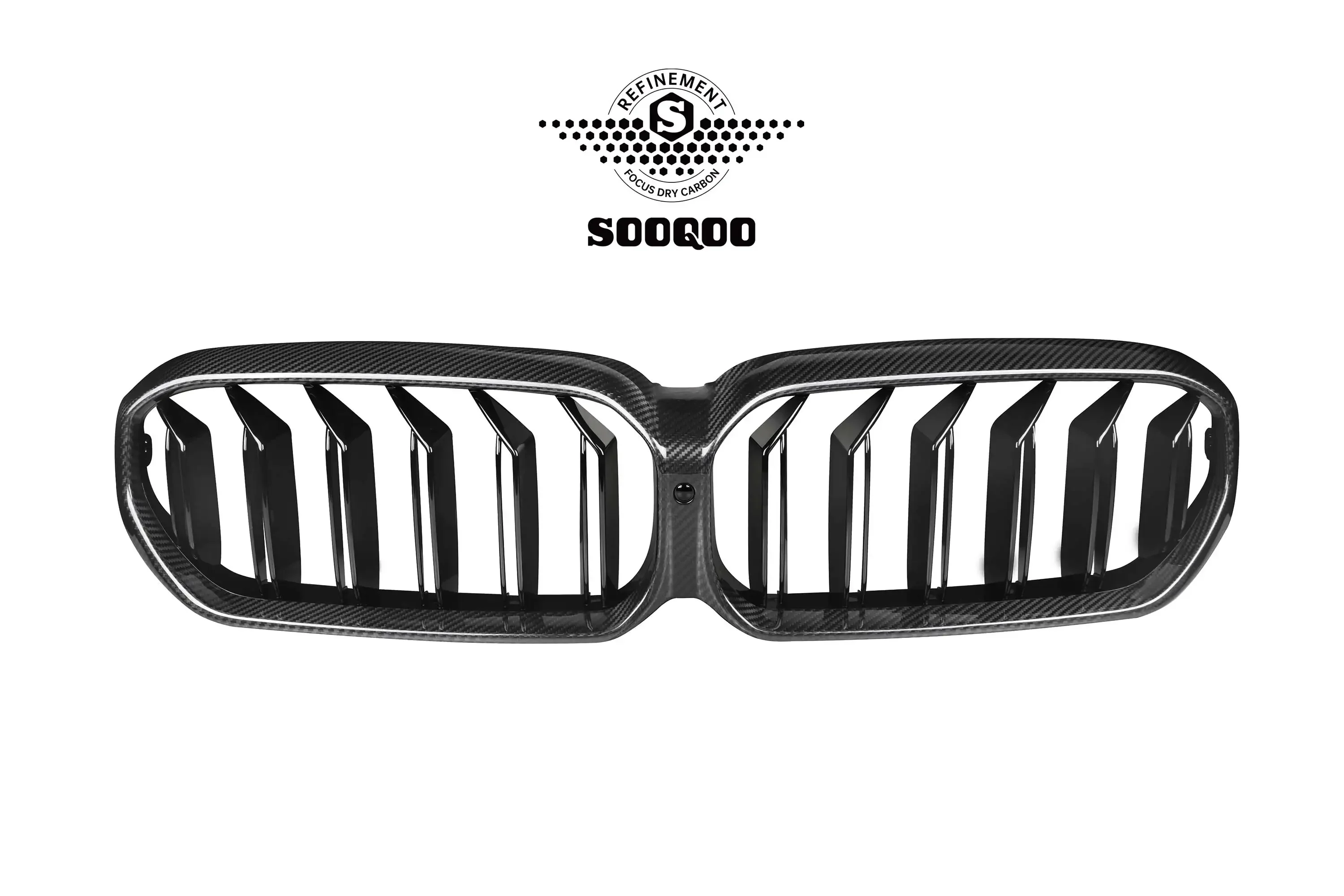 Передняя решетка SOOQOO G30 lci для BMW серии 5 бампера сухая карбоновая двойная почка