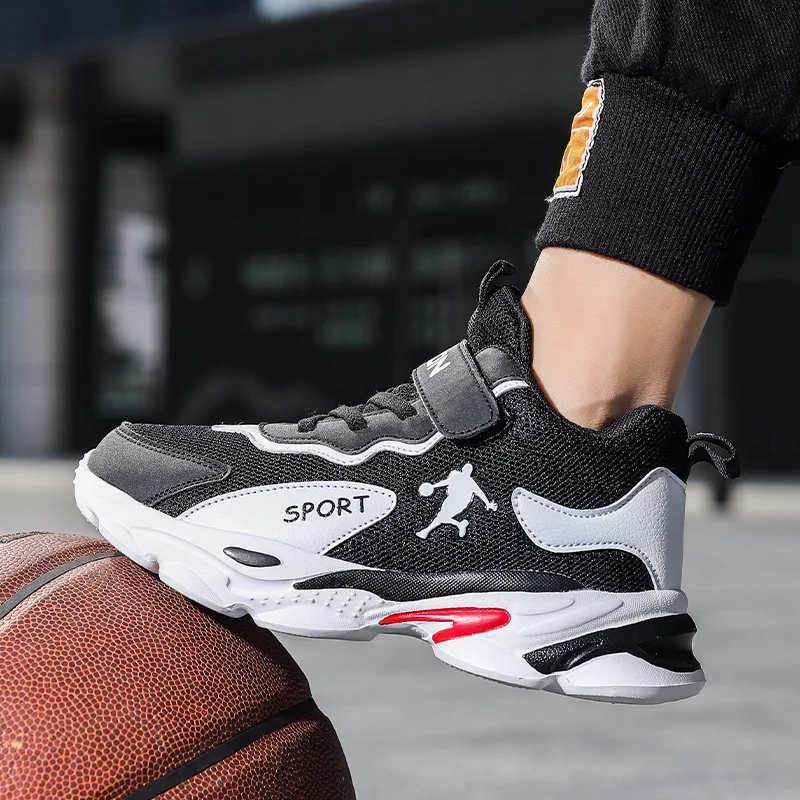 Brand New Kids Shoes Breathable Mesh Sport Shoes Running Shoes Lightweight Boys Sneakers Children's Basketball Shoes Size 29-40