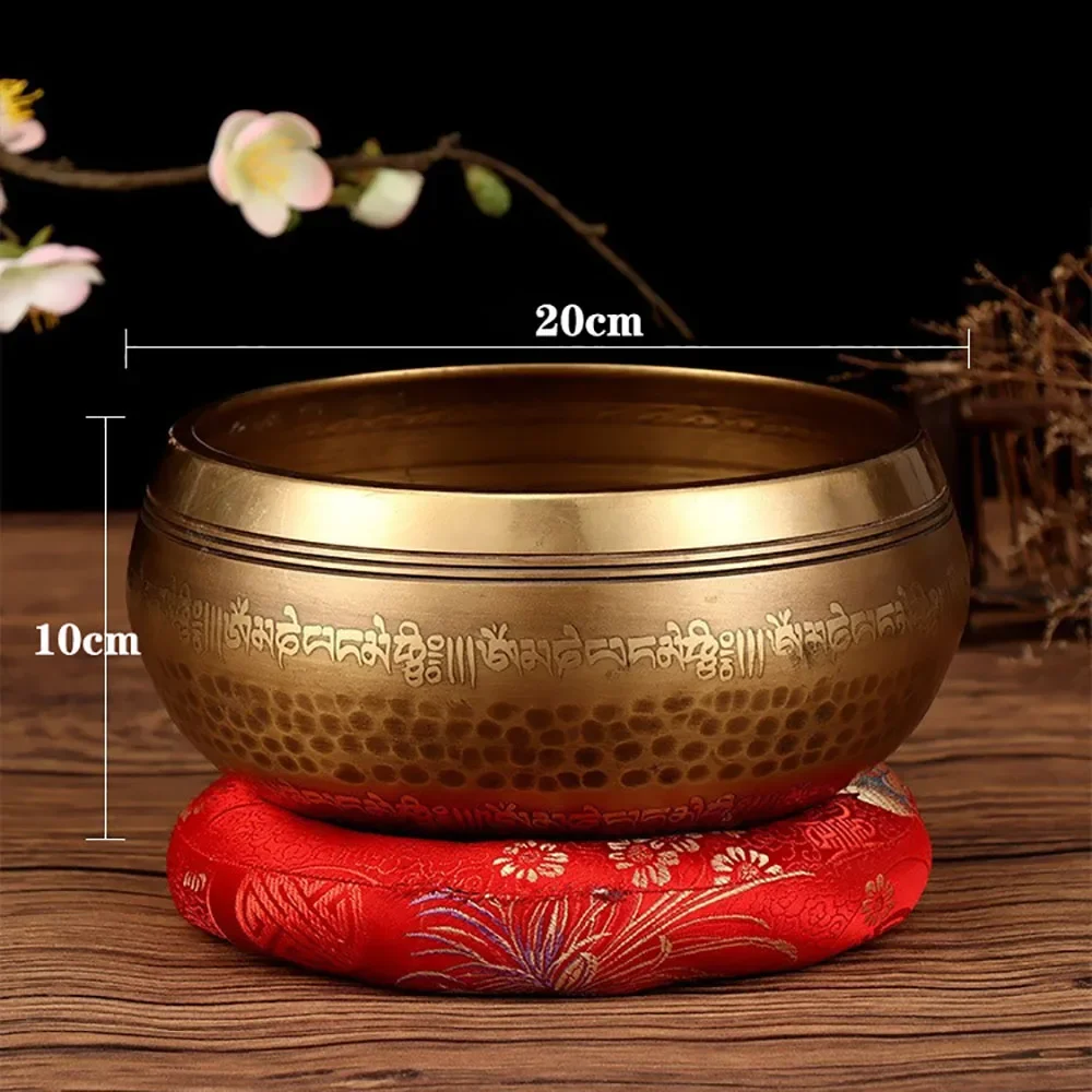 20 см Будда Мантра Дизайн Тибетский Непал Набор поющих чаш ручной работы