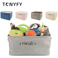 custom dog toys storage bins personalized name collapsible dog accessories clothes toys storage basket bin pet organizer box