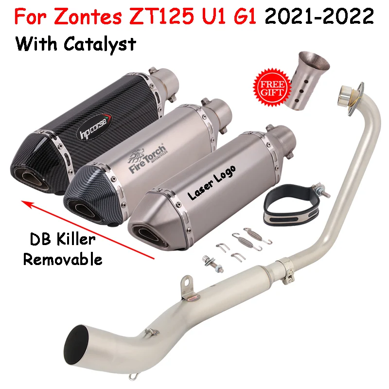 Выхлопная система для мотоциклов Zontes ZT125 U1 G1 ZT 125 2021 2022 Модифицированная