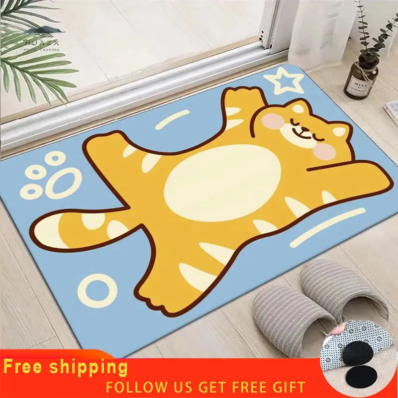 

Cartoon Animation Carpet Super Absorption Bath Floor Instant Drying Mat Living Room Non-slip Entrance Doormat Toilet Decor Rug