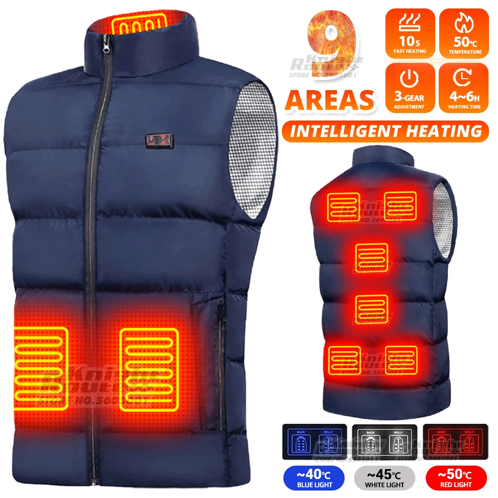 

Winter Warm Jacket Mens USB Heating Vest Thermal Sleeveless Heated Jacket Electrical Women Fishing Trekking Hunting Heated Vest